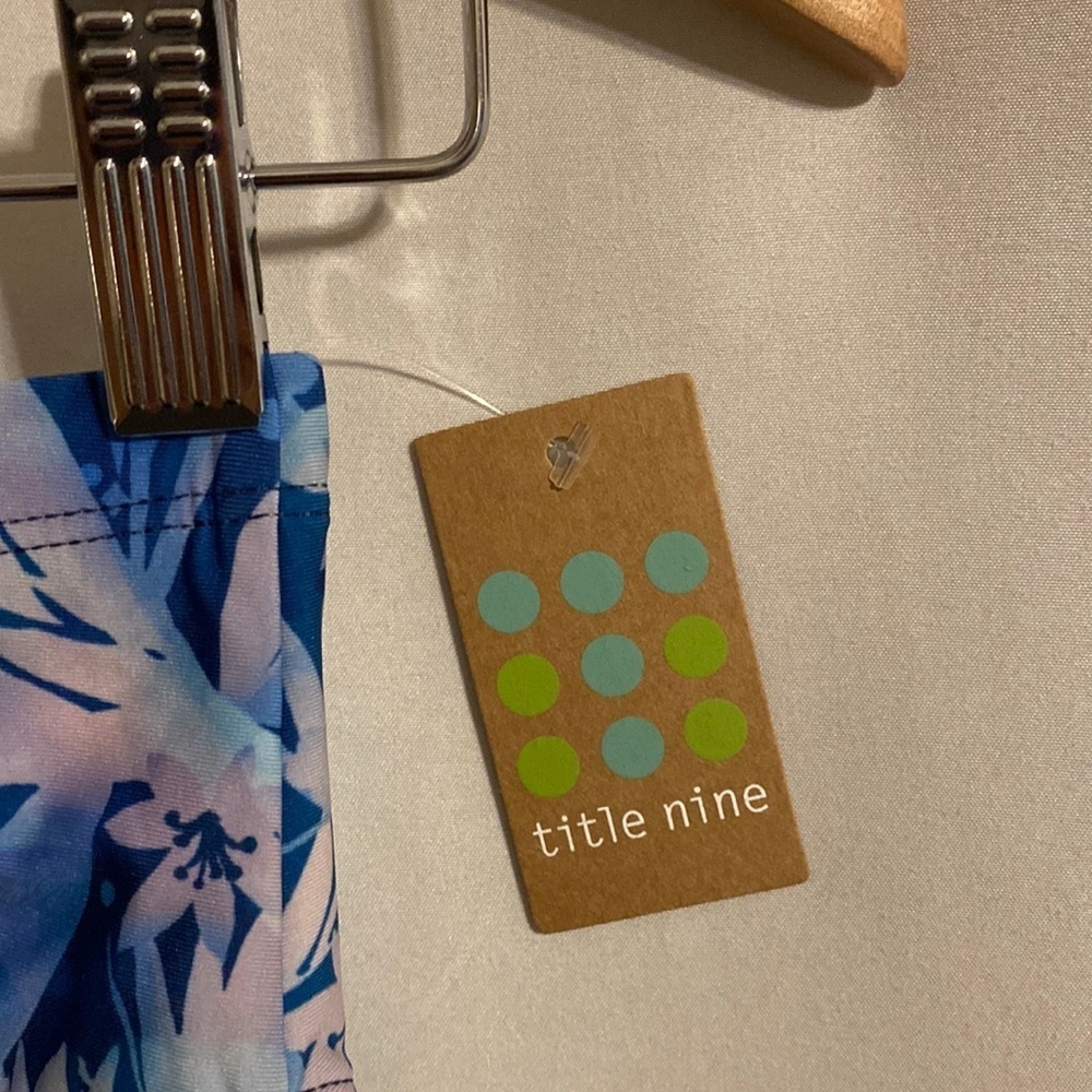 Title Nine NWT high rise bikini small blue bottom swim NEW - Picture 2 of 5
